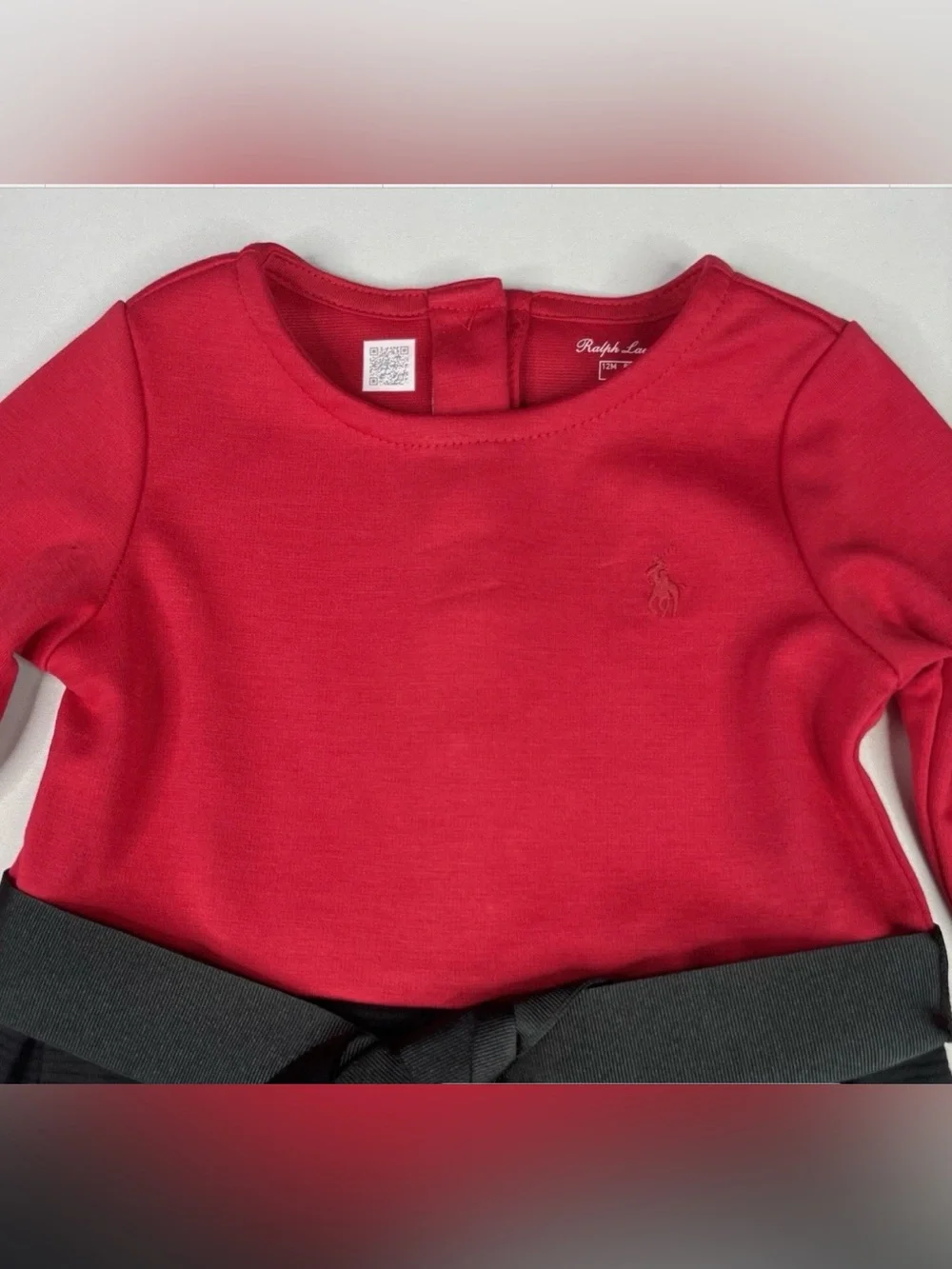 Polo Ralph Lauren Baby Girl Two-Tone Pleated Ponte Dress Set, Size 6 Months